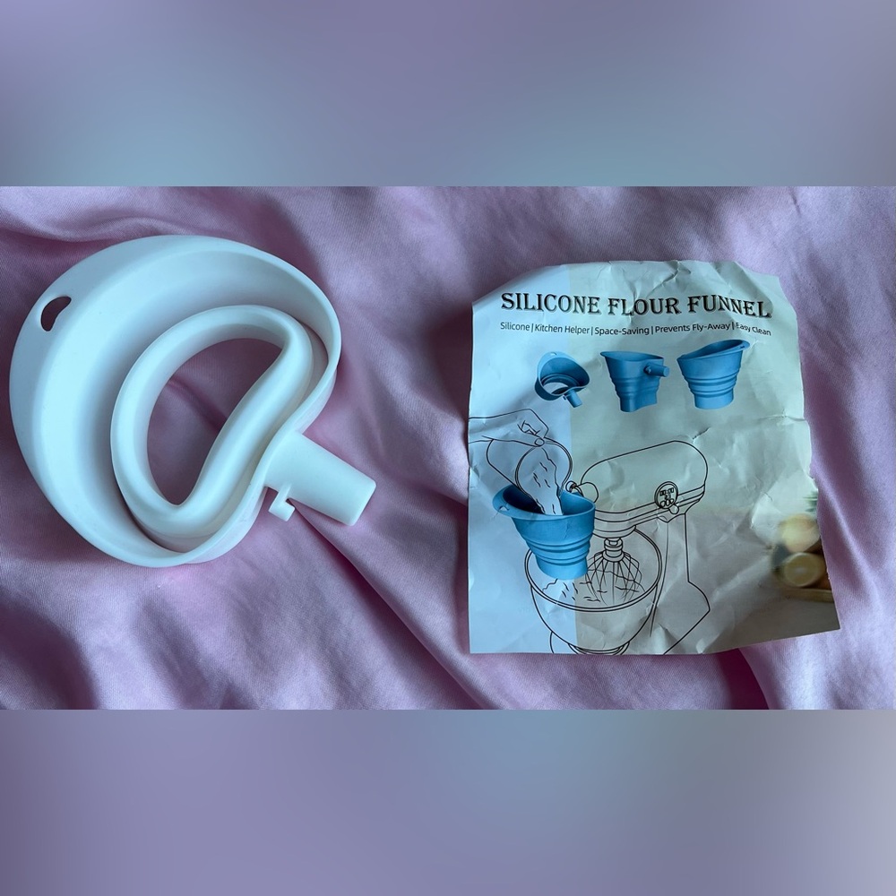 White Silicone Flour Funnel